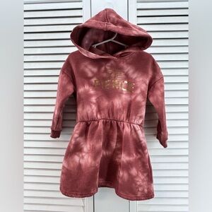 Cotton on Be Fierce size 2  Hoodie Dress - tie dye